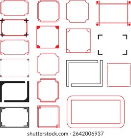 set of hand drawn vector frame