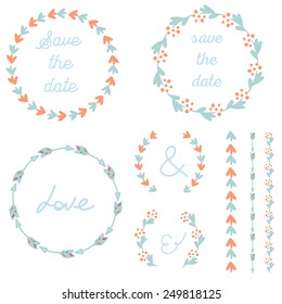 Set of hand drawn vector frames