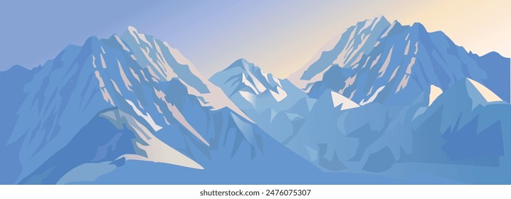 Set of hand drawn vector silhouettes of mountains. Rocky range landscape shape. Hiking mountains peaks, hills and cliffs. Isolated contour vector set. Vintage. Monochrome