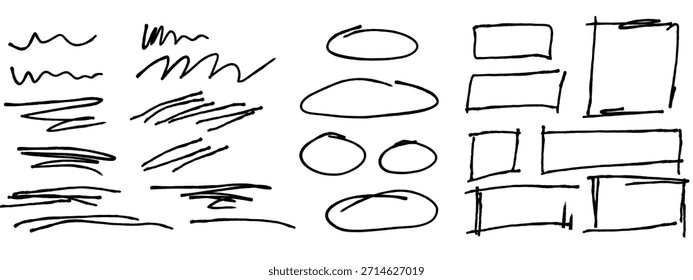 Conjunto de flechas de boceto de Vector dibujadas a mano, conjunto de flechas de boceto dibujadas a mano, conjunto de flechas dibujadas a mano
