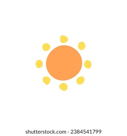 conjunto de elementos de sol de vector dibujados a mano verano