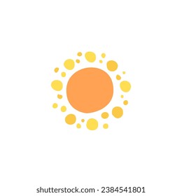 set of hand drawn vector sun elements design