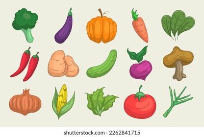 Set of Hand Drawn Vegetables