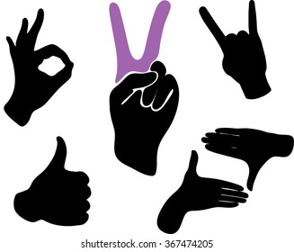 Set Hand Gesture Stock Vector Royalty Free 367474205 Shutterstock Set Hand Gesture Stock Vector Royalty Free 367474205 Shutterstock