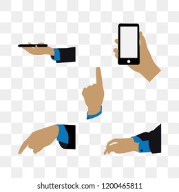 Set of hand gesture illustration vector