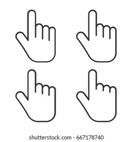 Set of hand icon isolated on white background. Vector illustration. Eps 10.