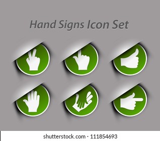 Set of hand icons graphics for web design collections.