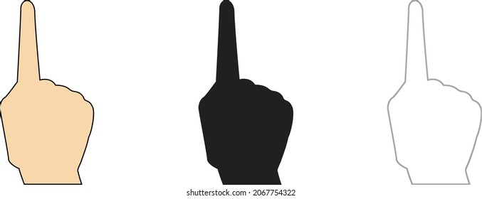 Set hand isolated on white background. vector illustration