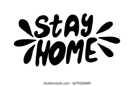 Set of hand lettering with quarantine and coronavirus tips. Different quotes vector in hand drawn style. Phrases for social networks, flyers, stickers