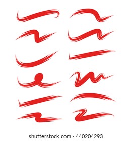 set of hand lettering underlines lines 