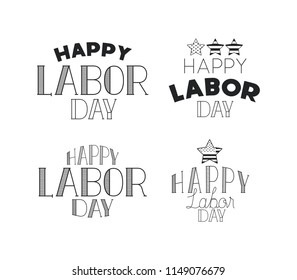 set hand made fonts the labor day