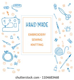 set "hand made" is ideal for printing, accessories, business cards, banners.
