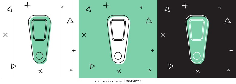 Set Hand mirror icon isolated on white and green, black background.  Vector Illustration