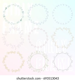  Set of hand paint girly frame05