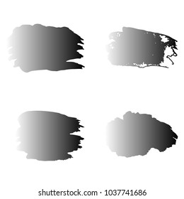 Set of Hand Painted Black Brush Strokes. Vector Grunge Brushes. Vector Frame For Text Modern Art Graphics For Hipsters.  Dirty Artistic Creative Design Elements. Perfect For Logo, Banner.
