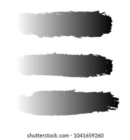 Set of Hand Painted Black Brush Strokes. Vector Grunge Brushes. Vector Frame For Text Modern Art Graphics For Hipsters.  Dirty Artistic Creative Design Elements. Perfect For Logo, Banner.