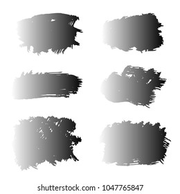 Set of Hand Painted Black Brush Strokes. Vector Grunge Brushes. Vector Frame For Text Modern Art Graphics For Hipsters.  Dirty Artistic Creative Design Elements. Perfect For Logo, Banner.