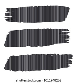 Set of Hand Painted Black stripe Brush Strokes. Vector Grunge Brushes. Vector Frame For Text Modern Art Graphics For Hipsters. Dirty Artistic Creative Design Elements. Perfect For Logo, Banner.