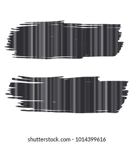 Set of Hand Painted Black stripe Brush Strokes. Vector Grunge Brushes. Vector Frame For Text Modern Art Graphics For Hipsters. Dirty Artistic Creative Design Elements. Perfect For Logo, Banner.
