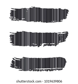 Set of Hand Painted Black stripe Brush Strokes. Vector Grunge Brushes. Vector Frame For Text Modern Art Graphics For Hipsters. Dirty Artistic Creative Design Elements. Perfect For Logo, Banner.