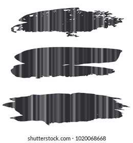 Set of Hand Painted Black stripe Brush Strokes. Vector Grunge Brushes. Vector Frame For Text Modern Art Graphics For Hipsters. Dirty Artistic Creative Design Elements. Perfect For Logo, Banner.