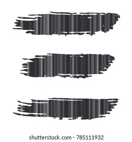 Set of Hand Painted Black stripe Brush Strokes. Vector Grunge Brushes. Vector Frame For Text Modern Art Graphics For Hipsters.  Dirty Artistic Creative Design Elements. Perfect For Logo, Banner.