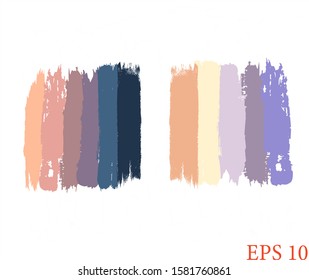 Set of Hand Painted  Brush Strokes.  Grunge Brushes.  Frame For Text Modern Art Graphics. Creative Design Elements.  Logo, Banner.