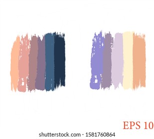 Set of Hand Painted  Brush Strokes.  Grunge Brushes.  Frame For Text Modern Art Graphics. Creative Design Elements.  Logo, Banner.