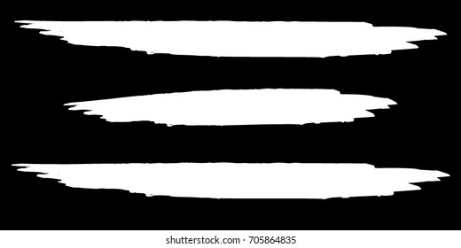 Set of Hand Painted Brush Strokes. Vector Grunge Brushes. Dirty Artistic Design Elements. Creative Design Elements.