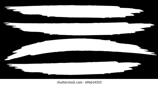 Set of Hand Painted Brush Strokes.Vector Grunge Brushes. Dirty Artistic Design Elements. Creative Design Elements. Perfect For Logo, Banner, Icon.