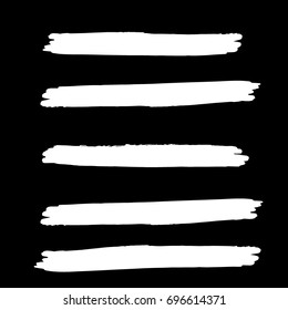 Set of Hand Painted Brush Strokes.Vector Grunge Brushes. Dirty Artistic Design Elements. Creative Design Elements. Perfect For Logo, Banner, Icon.