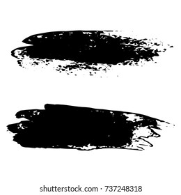 Set of Hand Painted Brush Strokes.Vector Grunge Brushes. Dirty Artistic Design Elements. Creative Design Elements. Perfect For Logo, Banner, Icon.