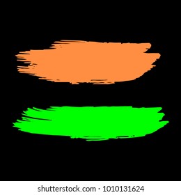 Set of Hand Painted Colorful Brush Strokes. Vector Grunge Brushes. Vector Frame For Text Modern Art Graphics For Hipsters. Dirty Artistic Creative Design Elements. Perfect For Logo, Business cards.