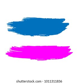 Set of Hand Painted Colorful Brush Strokes. Vector Grunge Brushes. Vector Frame For Text Modern Art Graphics For Hipsters. Dirty Artistic Creative Design Elements. Perfect For Logo, Business cards.