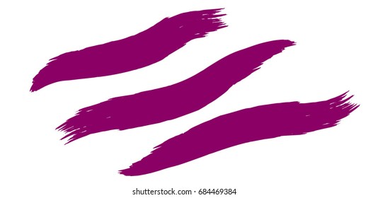 Set of Hand Painted purple Brush Strokes.Vector Grunge Brushes. Dirty Artistic Design Elements. Creative Design Elements. Perfect For Logo, Banner.