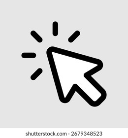 Set of Hand pointer symbol in trendy flat style. Computer mouse click cursor. Click cursor collection. Clicking finger. Hand pointer icon. Cursor