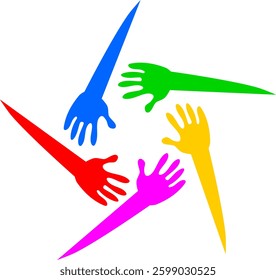 Set of Hand Print icons  vector illustration
