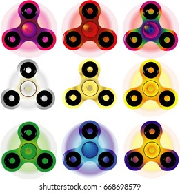 Set Hand spinner. Fidget toy for increased focus, stress relief.