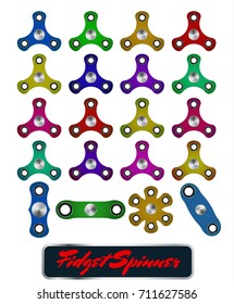 Set Hand spinner vector illustration.  Vector illustration isolated on white background