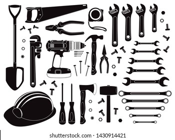 set of hand tools -eps vector