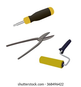 set of hand tools for repair