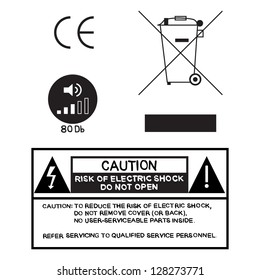 Set of handbook generalsymbols - illustration
