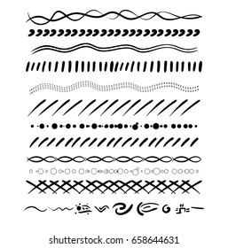 Set of handdrawn borders.