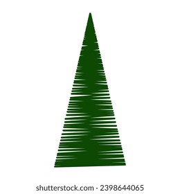 Set of hand-drawn Christmas trees with a star