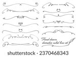 Set of hand-drawn decorative frames (black)