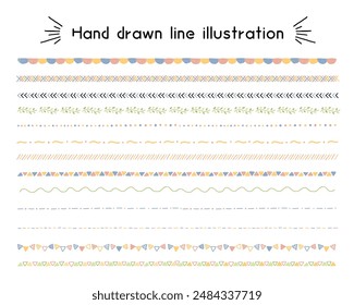Satz von handgezeichneten dekorativen Linien_5