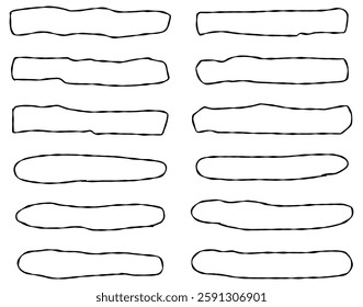 Set of Hand-Drawn Frames, Loose Shapes