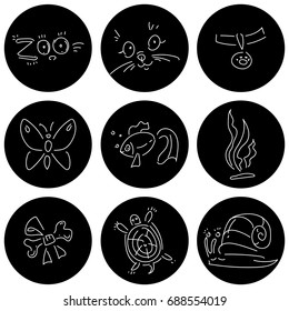 Set of hand-drawn icons "zoo" ?2