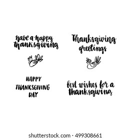 Set hand-drawn  inscription on thankcdiving theme. It can be used for a  invitation cards, brochures, poster, t-shirts, mugs etc.
