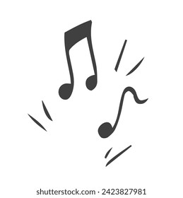 Set of Hand-drawn music notes